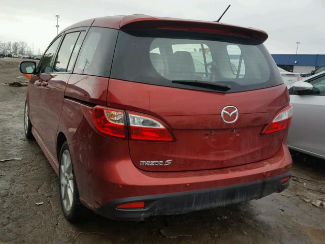 JM1CW2DL3D0149701 - 2013 MAZDA 5 RED photo 3