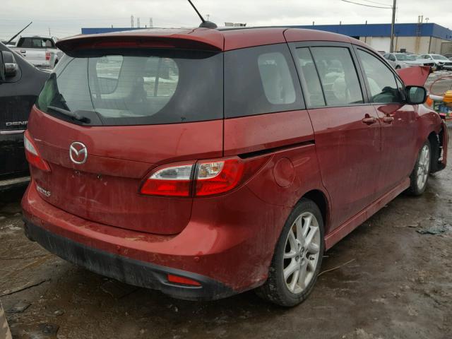 JM1CW2DL3D0149701 - 2013 MAZDA 5 RED photo 4