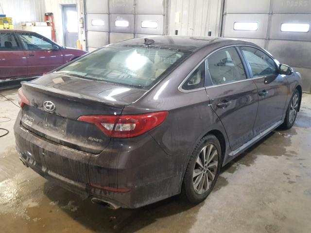 5NPE34AFXFH098327 - 2015 HYUNDAI SONATA SPO CHARCOAL photo 4