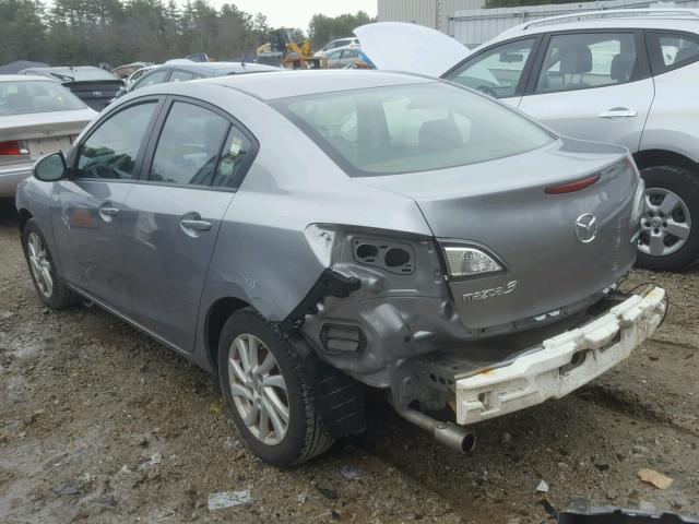 JM1BL1V82C1692037 - 2012 MAZDA 3 I SILVER photo 3