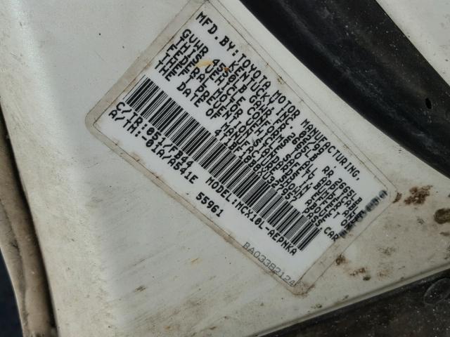 4T1BF18B8XU327957 - 1999 TOYOTA AVALON XL WHITE photo 10