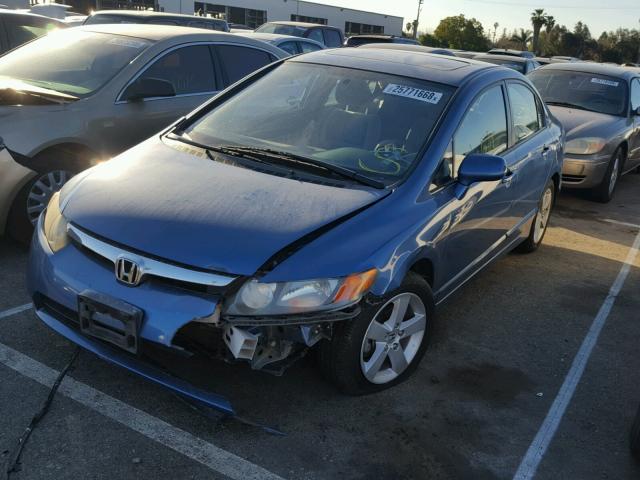 1HGFA16877L045604 - 2007 HONDA CIVIC EX BLUE photo 2