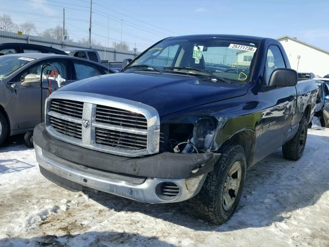 1D7HA16K47J537026 - 2007 DODGE RAM 1500 S BLUE photo 2