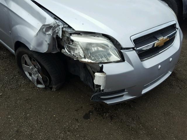 KL1TD56E39B643534 - 2009 CHEVROLET AVEO LS 银色 照片 9