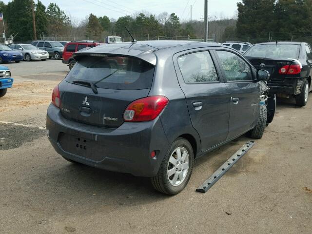 ML32A4HJ8FH003462 - 2015 MITSUBISHI MIRAGE ES GRAY photo 4