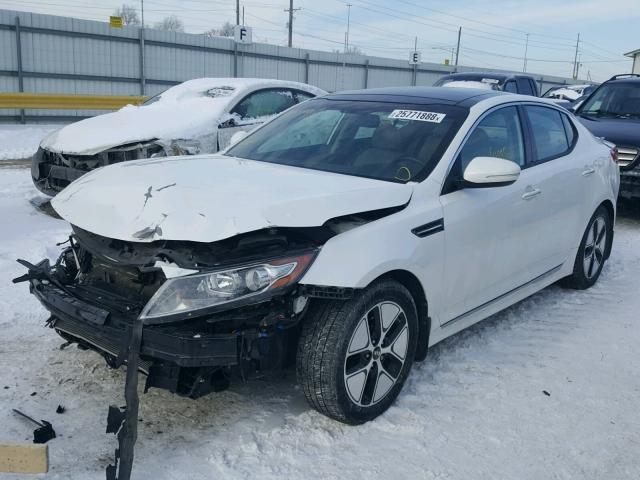 KNAGM4AD6C5023847 - 2012 KIA OPTIMA HYB WHITE photo 2