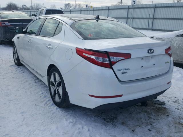 KNAGM4AD6C5023847 - 2012 KIA OPTIMA HYB WHITE photo 3