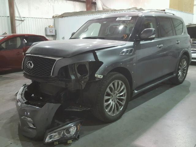 JN8AZ2NE9F9084029 - 2015 INFINITI QX80 CHARCOAL photo 2