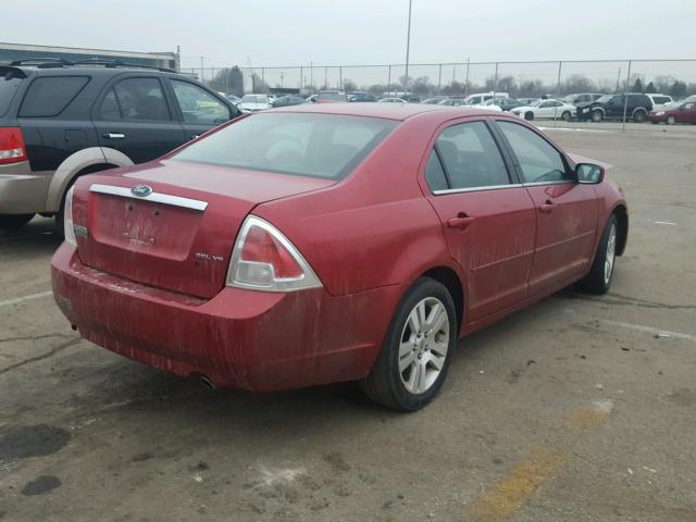 3FAFP08176R150088 - 2006 FORD FUSION SEL RED photo 4