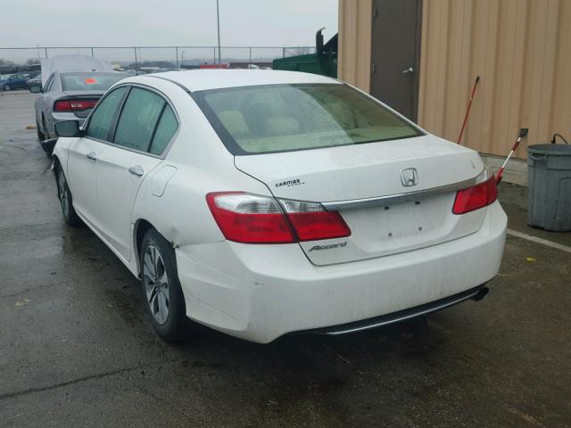 1HGCR2F31DA215517 - 2013 HONDA ACCORD LX WHITE photo 3