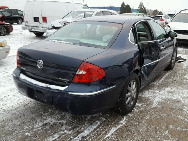 2G4WD582981167244 - 2008 BUICK LACROSSE C BLUE photo 4