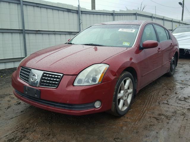 1N4BA41E34C877759 - 2004 NISSAN MAXIMA SE BURGUNDY photo 2