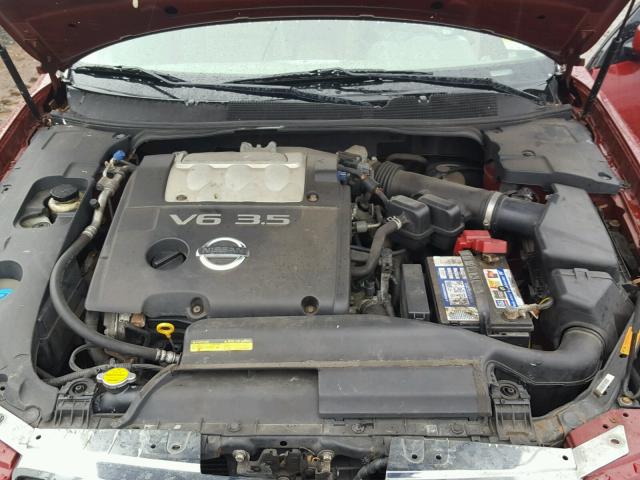 1N4BA41E34C877759 - 2004 NISSAN MAXIMA SE BURGUNDY photo 7