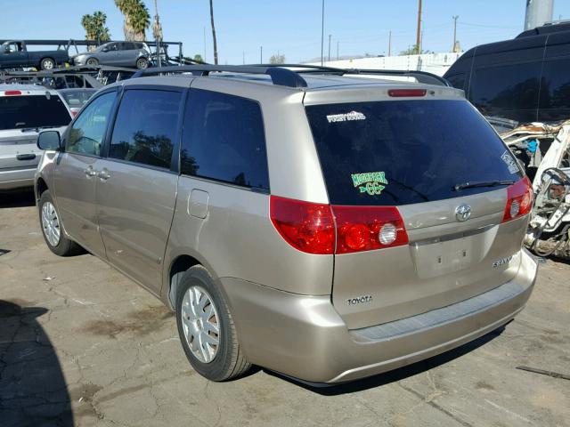 5TDZK23C37S046965 - 2007 TOYOTA SIENNA CE TAN photo 3