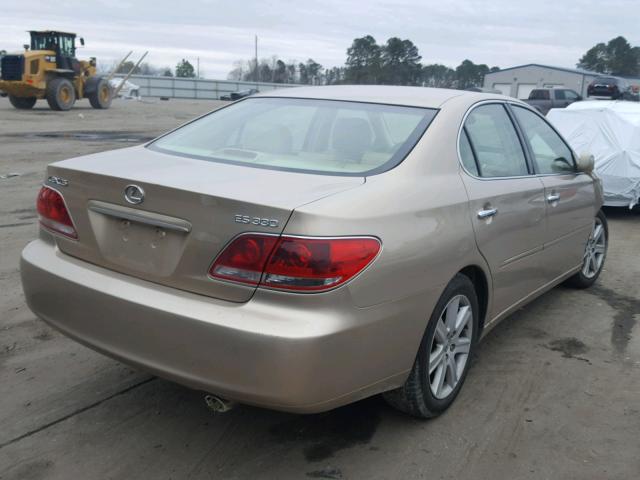 JTHBA30G155077070 - 2005 LEXUS ES 330 TAN photo 4