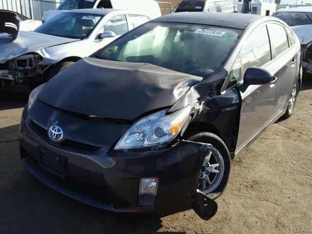 JTDKN3DU0A0239705 - 2010 TOYOTA PRIUS GRAY photo 2