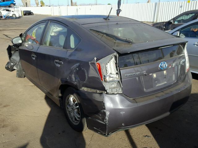 JTDKN3DU0A0239705 - 2010 TOYOTA PRIUS GRAY photo 3