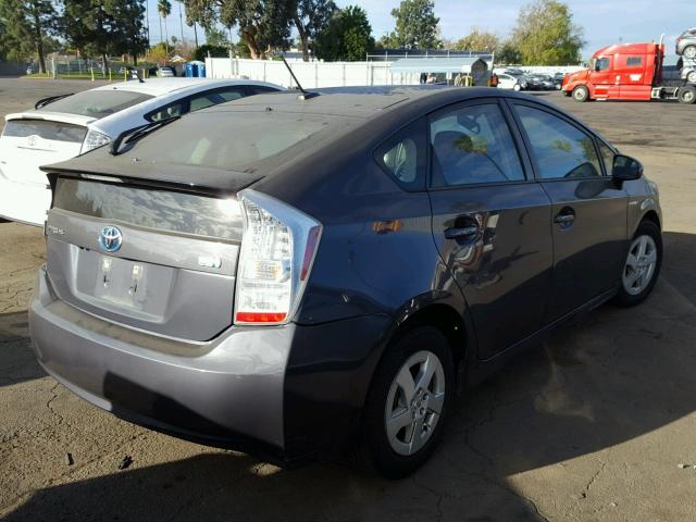 JTDKN3DU0A0239705 - 2010 TOYOTA PRIUS GRAY photo 4