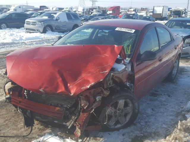 1B3EL46X92N355619 - 2002 DODGE STRATUS SE MAROON photo 2