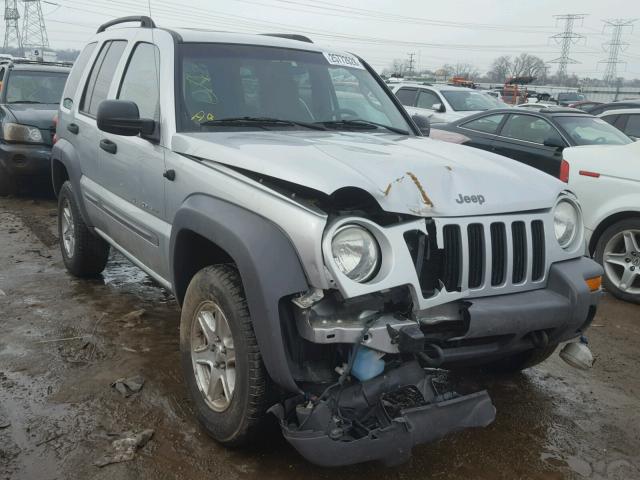 1J4GL48K02W319623 - 2002 JEEP LIBERTY SP SILVER photo 1