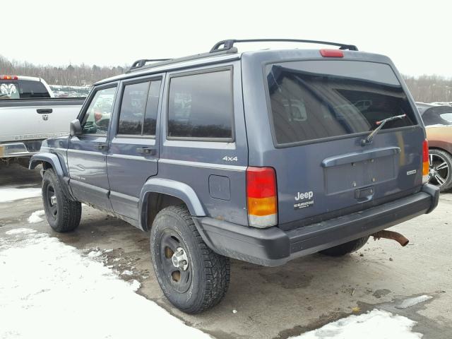 1J4FF48S91L546019 - 2001 JEEP CHEROKEE S BLUE photo 3