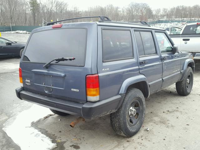 1J4FF48S91L546019 - 2001 JEEP CHEROKEE S BLUE photo 4