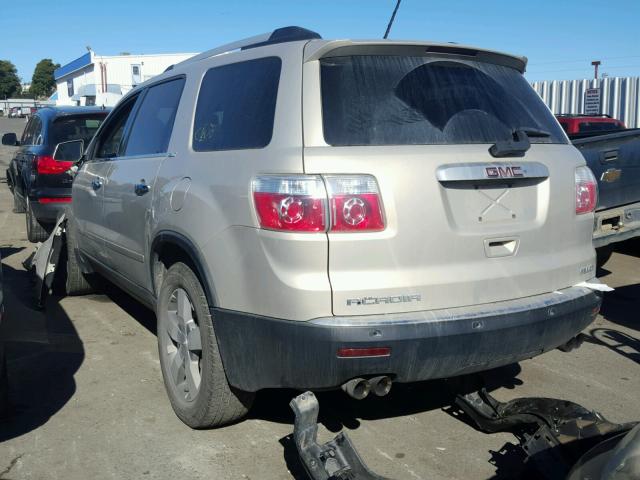 1GKKVRED9CJ238250 - 2012 GMC ACADIA SLT TAN photo 3