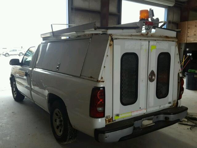 1GCEC14X07Z145944 - 2007 CHEVROLET SILVERADO WHITE photo 3