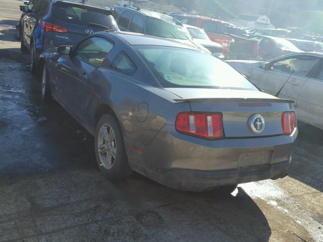 1ZVBP8AN2A5145961 - 2010 FORD MUSTANG GRAY photo 3