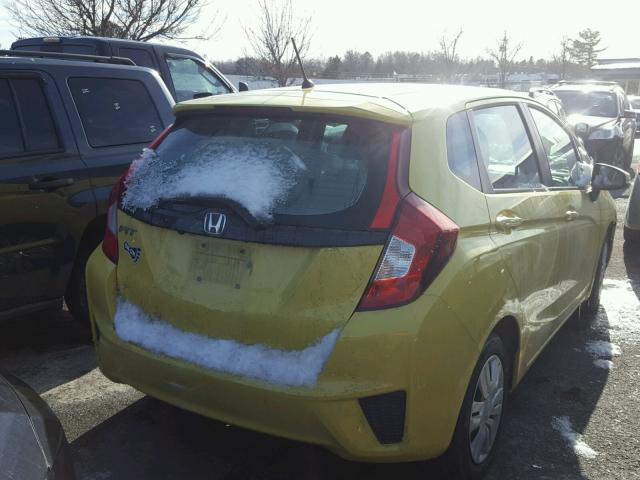 3HGGK5H52FM785196 - 2015 HONDA FIT LX YELLOW photo 4