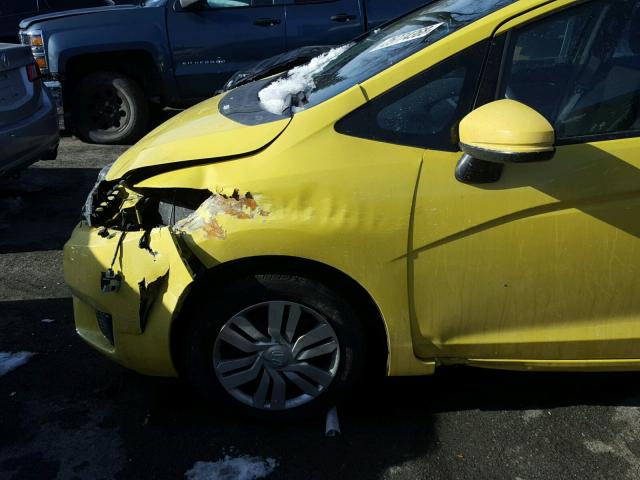 3HGGK5H52FM785196 - 2015 HONDA FIT LX YELLOW photo 9