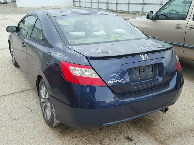 2HGFG12819H502072 - 2009 HONDA CIVIC EX ლურჯი ფოტო 3