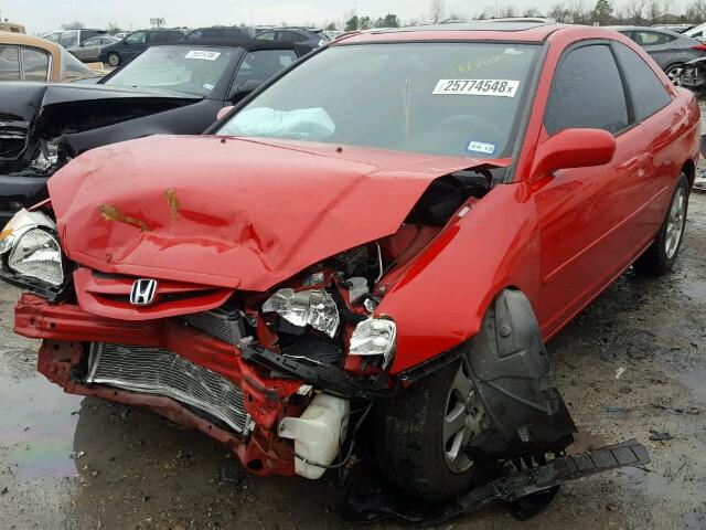 1HGEM22923L087390 - 2003 HONDA CIVIC EX RED photo 2