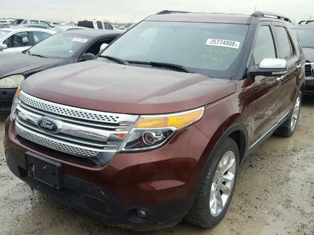 1FM5K7D85FGA86054 - 2015 FORD EXPLORER X MAROON photo 2