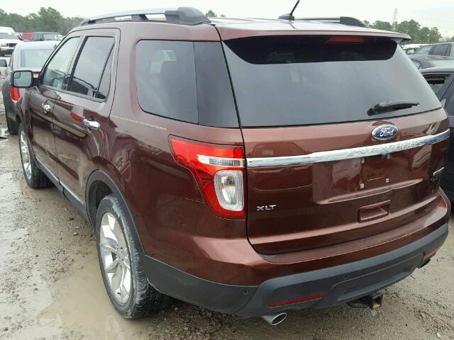 1FM5K7D85FGA86054 - 2015 FORD EXPLORER X MAROON photo 3