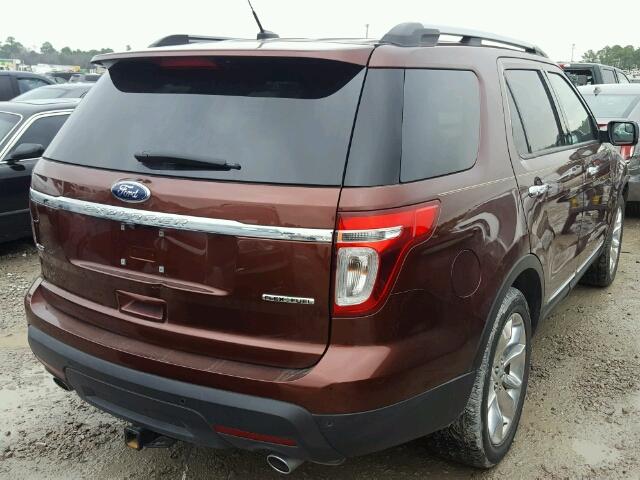 1FM5K7D85FGA86054 - 2015 FORD EXPLORER X MAROON photo 4