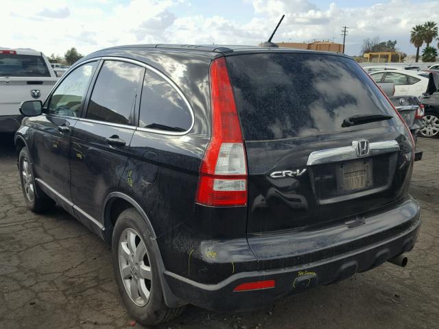 JHLRE38747C039519 - 2007 HONDA CR-V EXL BLACK photo 3