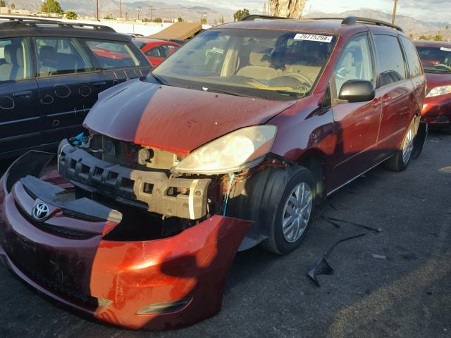 5TDZA23C46S510184 - 2006 TOYOTA SIENNA RED photo 2