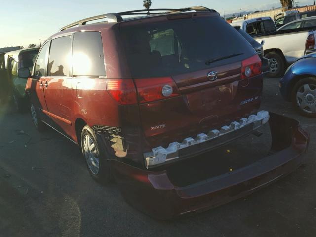 5TDZA23C46S510184 - 2006 TOYOTA SIENNA RED photo 3