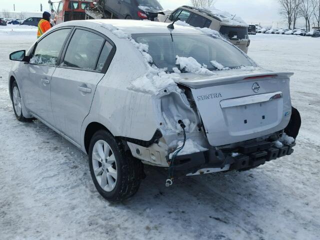 3N1AB6AP0BL704222 - 2011 NISSAN SENTRA 2.0 SILVER photo 3