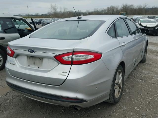 3FA6P0HD8ER216902 - 2014 FORD FUSION SE SILVER photo 4