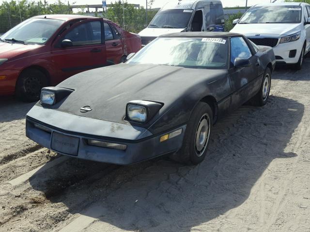 1G1YY0789F5103705 - 1985 CHEVROLET CORVETTE BLACK photo 2