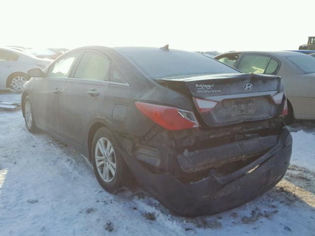 5NPEB4AC8BH151027 - 2011 HYUNDAI SONATA GLS BLACK photo 3