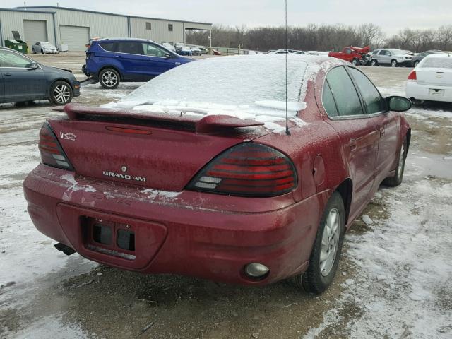 1G2NE52F54M693706 - 2004 PONTIAC GRAND AM S BURGUNDY photo 4