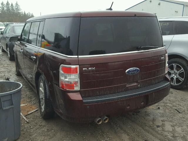 2FMDK52C09BA02208 - 2009 FORD FLEX SEL Կարմիր լուսանկար 3