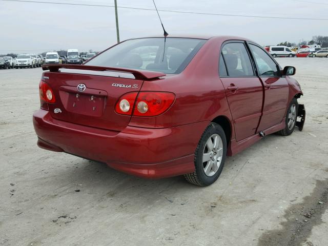 1NXBR32E97Z789742 - 2007 TOYOTA COROLLA CE RED photo 4