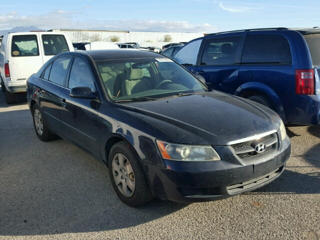 5NPET46C27H231369 - 2007 HYUNDAI SONATA GLS BLACK photo 1