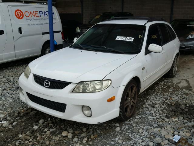 JM1BJ245321635265 - 2002 MAZDA PROTEGE PR WHITE photo 2