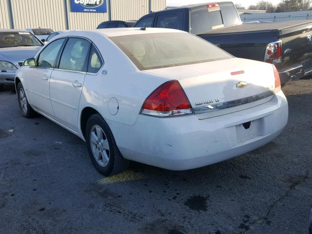 2G1WT58K769416851 - 2006 CHEVROLET IMPALA LT WHITE photo 3