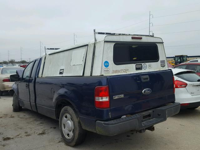 1FTRF12W88KB29861 - 2008 FORD F150 BLUE photo 3